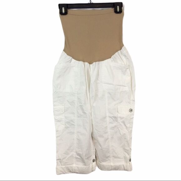 Motherhood Maternity Pants - Motherhood maternity cropped cargo pants